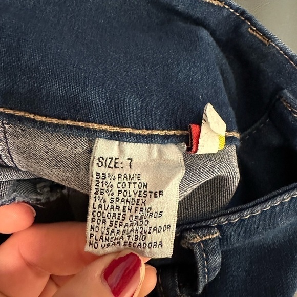 Tush Push Stretchy Denim Jeans, Junior Girls Size 7 - Picture 10 of 14